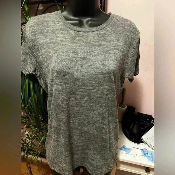 Zac Brown Band Short Sleeve Womens Sheer Gray Concert Tee Sz XL Stretchy - Picture 1 of 5